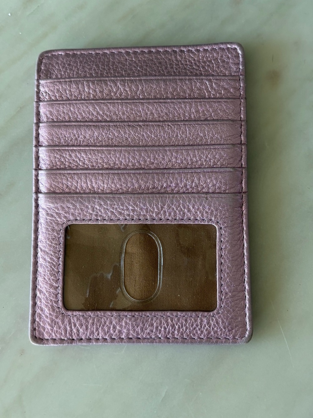 HOBO Metallic Rose Card Holder with ID Window
